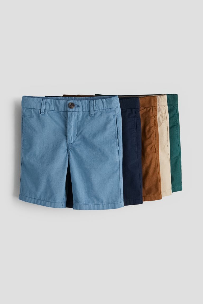 5-pack Chino Shorts - Blue/navy blue - Kids | H&M US | H&M (US + CA)