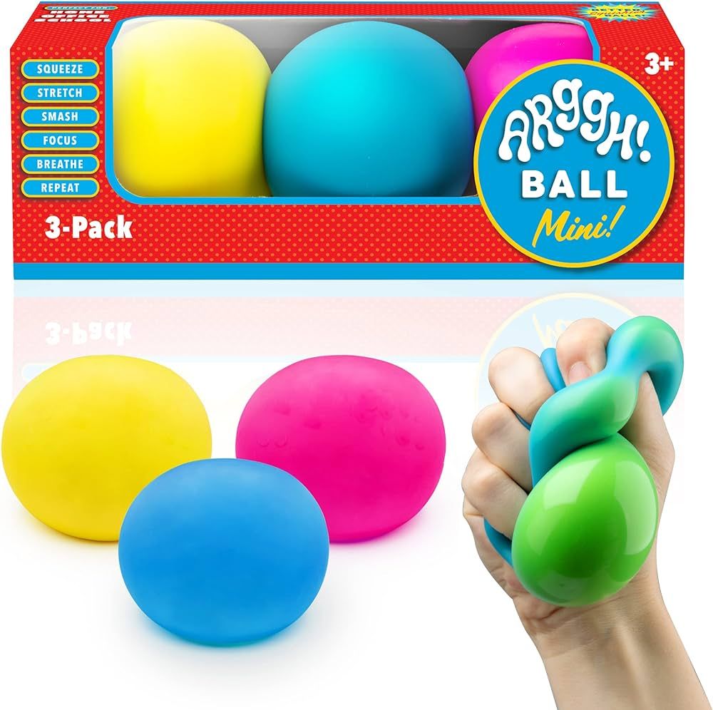 Power Your Fun Arggh Mini Stress Balls for Adults and Kids - 3pk Squishy Stress Balls, Color Chan... | Amazon (US)