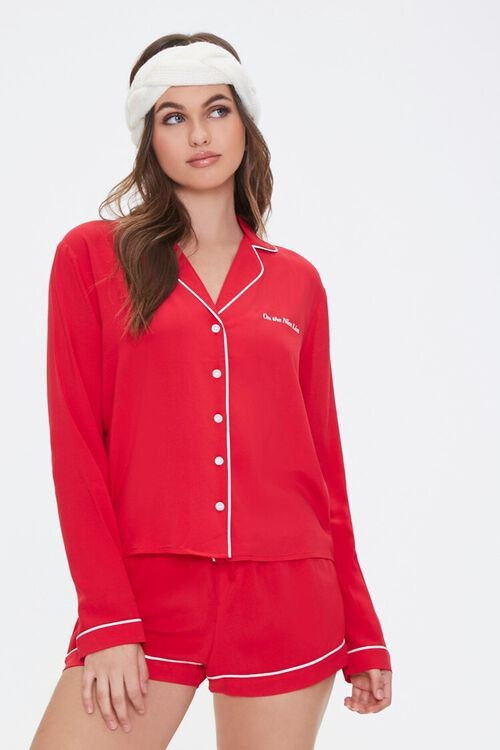 Nice List Pajama Top & Shorts Set | Forever 21 (US)