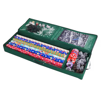 Hastings Home 13.25-in x 4.5-in 8 -Roll Green Wrapping Paper Storage Container | Lowe's
