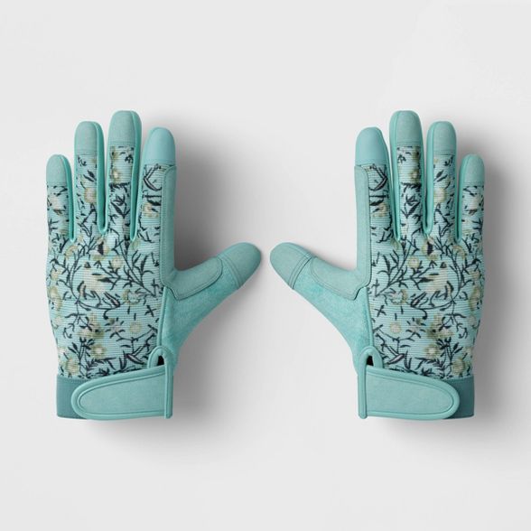 Polyester Performance Floral Gloves Light Blue - Smith & Hawken™ | Target