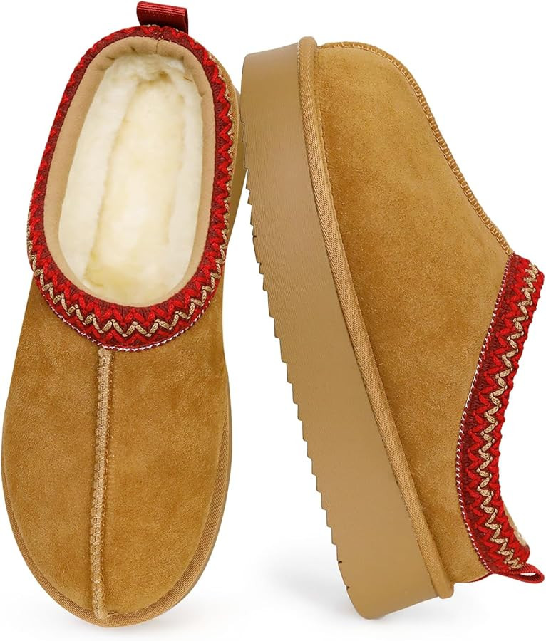 Slipper for Women Men Suede Braided Mini Boots with Fluffy Fur Lining Short Ankle Boots for Autum... | Amazon (US)