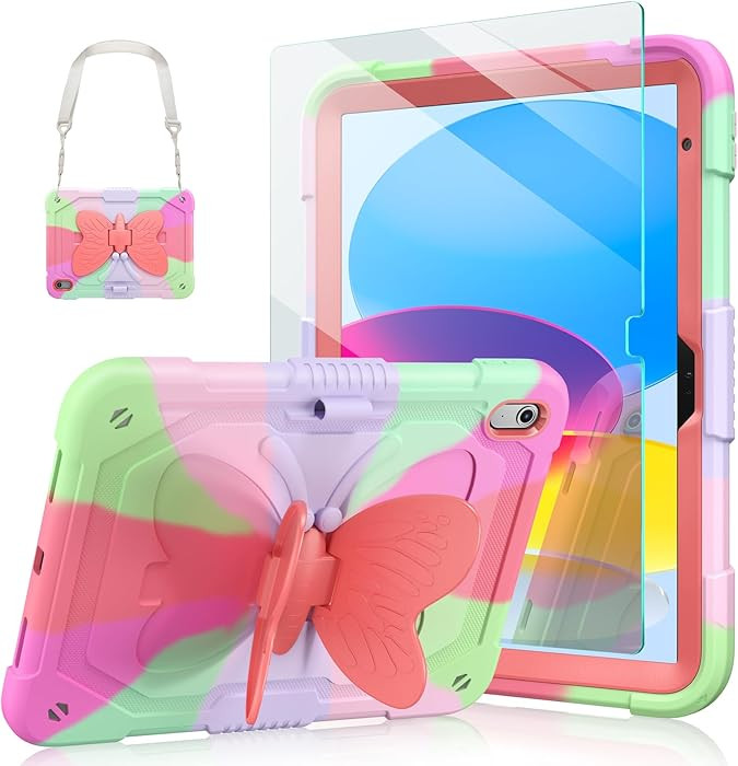 Ambison Case for iPad A16 11th/10th Generation 2025/2022 11''/10.9'' for Kids Girls, with 9H Temp... | Amazon (US)