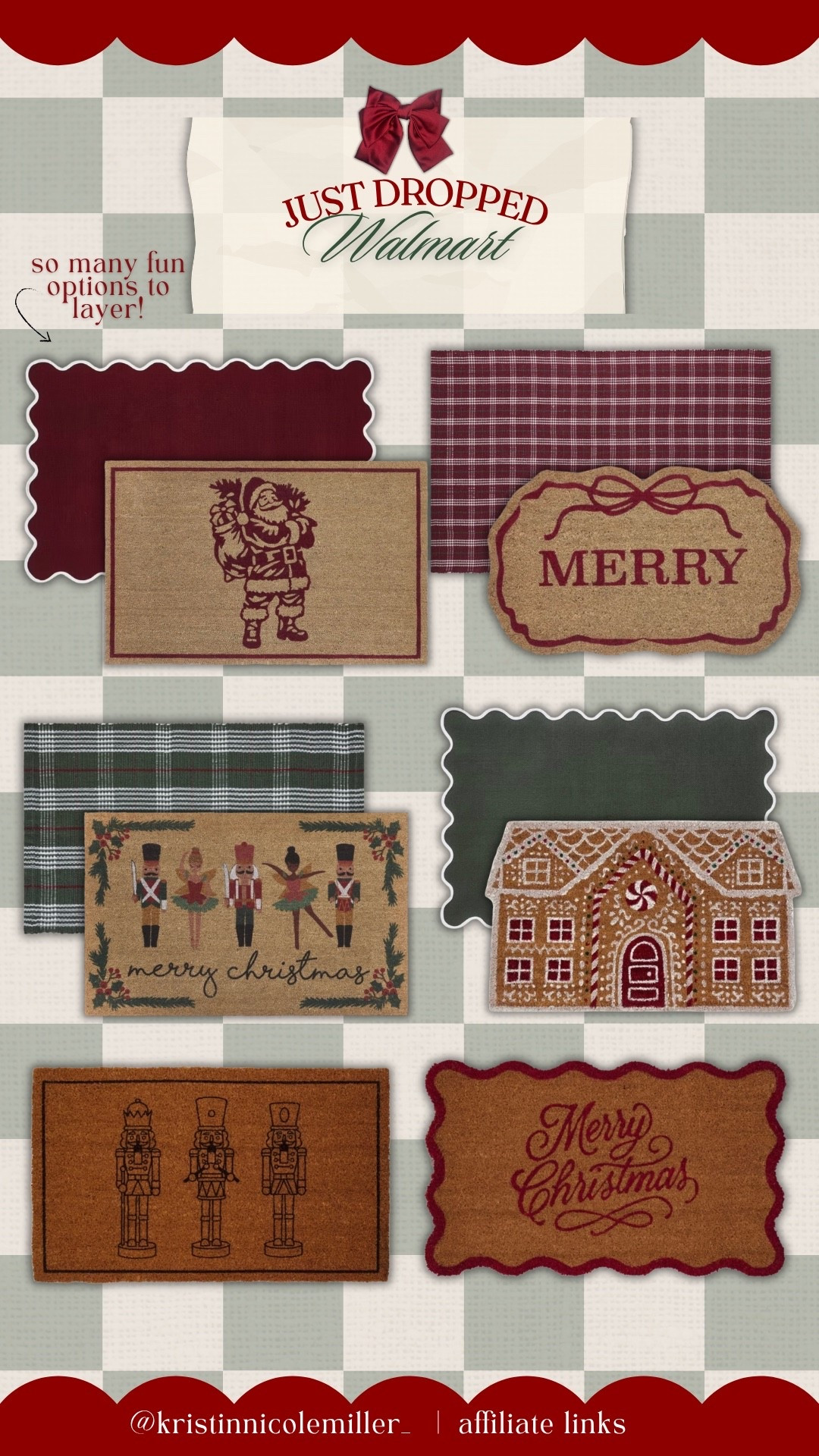 The new Christmas collection from My Texas House is now at Walmart!! So many fun items to add to your Christmas collection 🎅 

Seasonal holiday red green decor decorations outdoor rugs coir layering mats porch deck

#LTKmomlife #LTKSeasonal #LTKHome