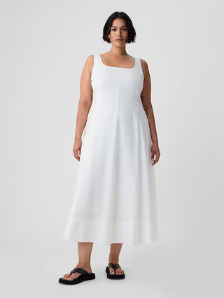 Linen-Blend Midi Dress | Gap (US)