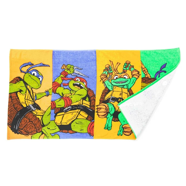 Teenage Mutant Ninja Turtles Kids 27" x 54" Bath Towel, Cotton, Multicolor, Paramount | Walmart (US)