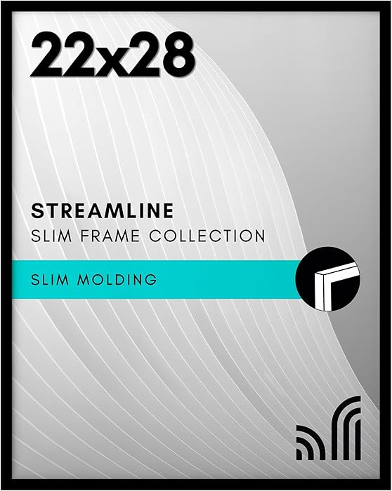 Americanflat 22x28 Poster Frame with Polished Plexiglass - Streamline Collection - Thin Border Pi... | Amazon (US)
