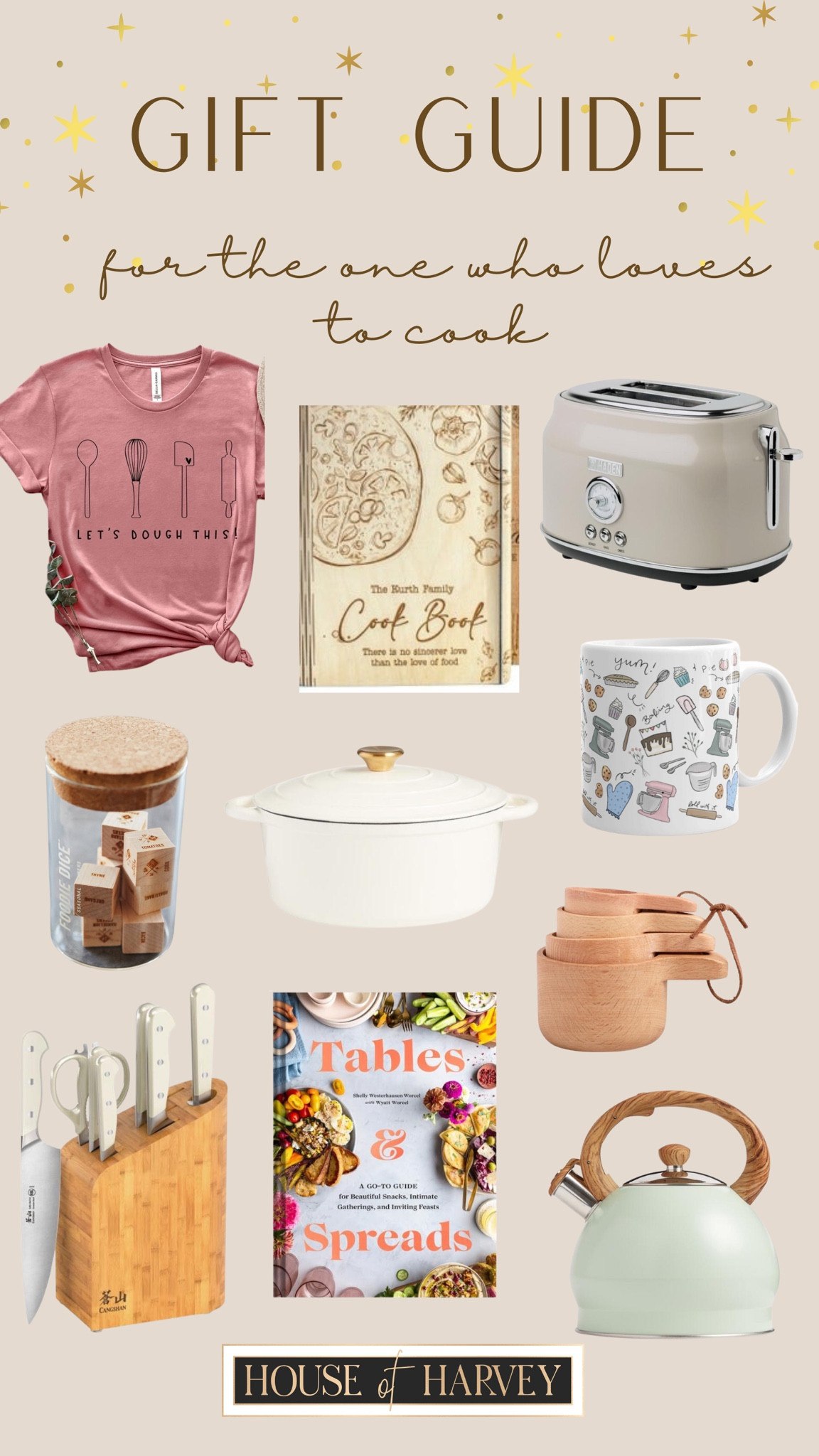 GIFT GUIDE 
for the one who loves to cook

Holiday style, style tip, gift, Christmas, cooking, kitchen, toaster, cookbook, mug, measuring cups, cookware 

#LTKHoliday #LTKstyletip #LTKhome
