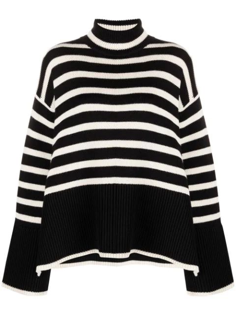 Totême Signature Stripe Knitted Jumper - Farfetch | Farfetch Global