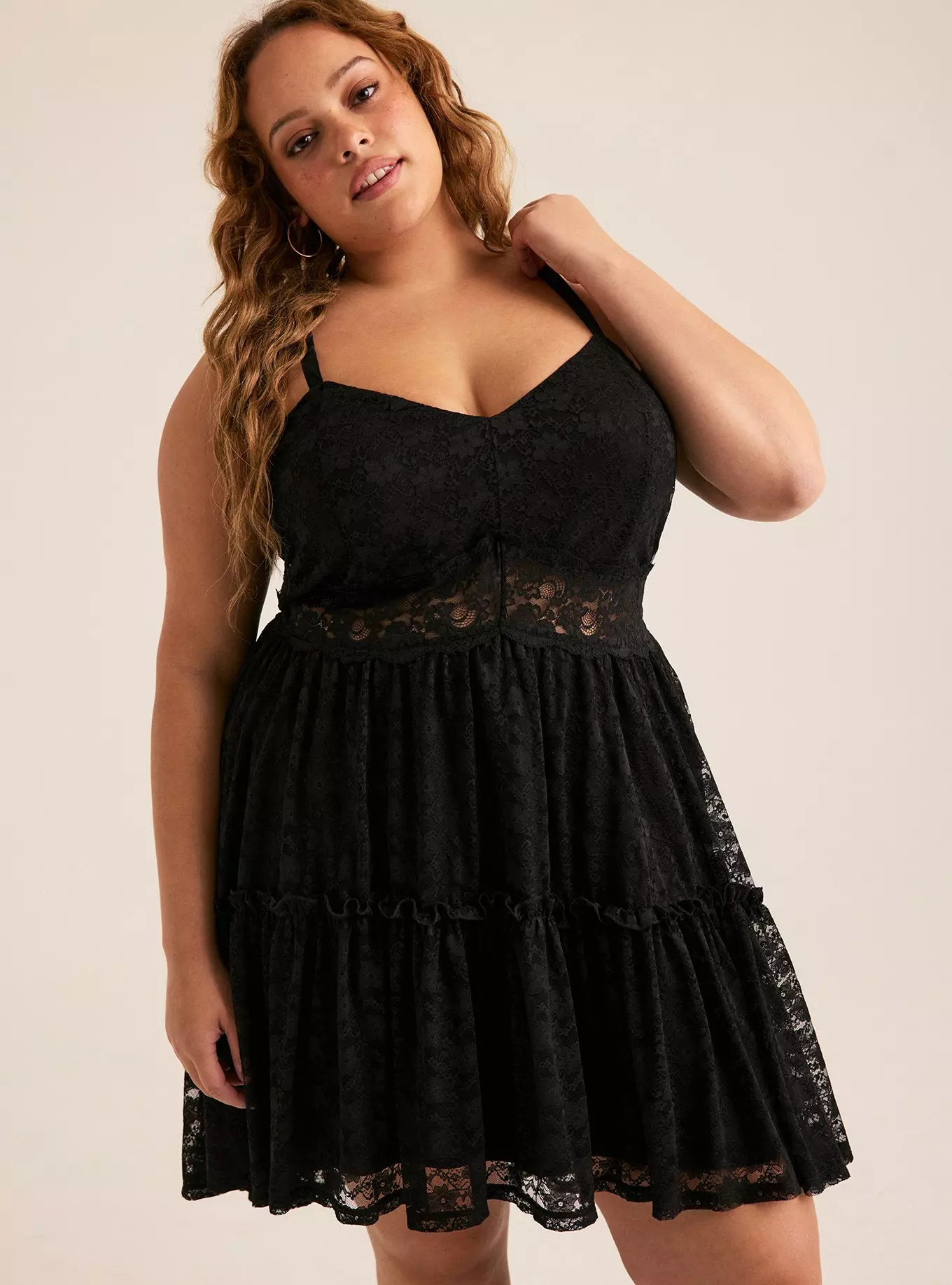 Festi Mesh Lace Hi-Low Dress | Torrid (US & Canada)