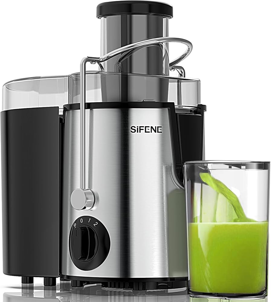 SiFENE Quick Juicer Machine, Centrifugal Juicer with 3" Big Mouth for Whole Fruits & Veggies, Eas... | Amazon (US)