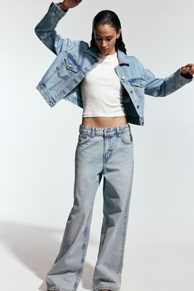 Baggy Regular Jeans - Regular waist - Extra-long legs - Light denim blue - Ladies | H&M US | H&M (US + CA)