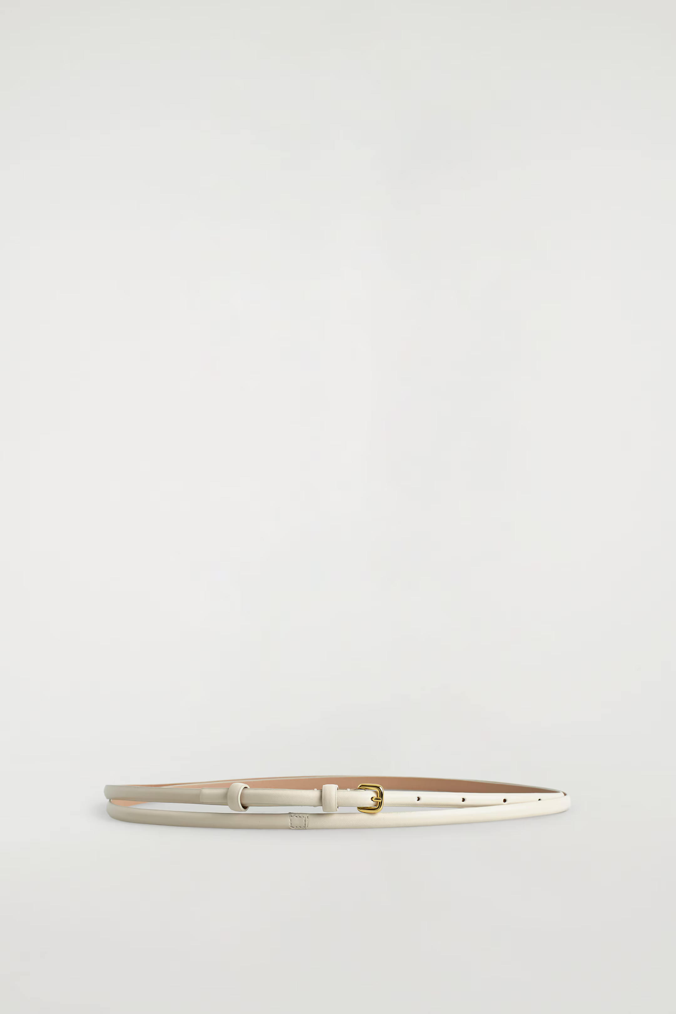 DOUBLE-WRAP SKINNY LEATHER BELT - WHITE | COS | COS UK