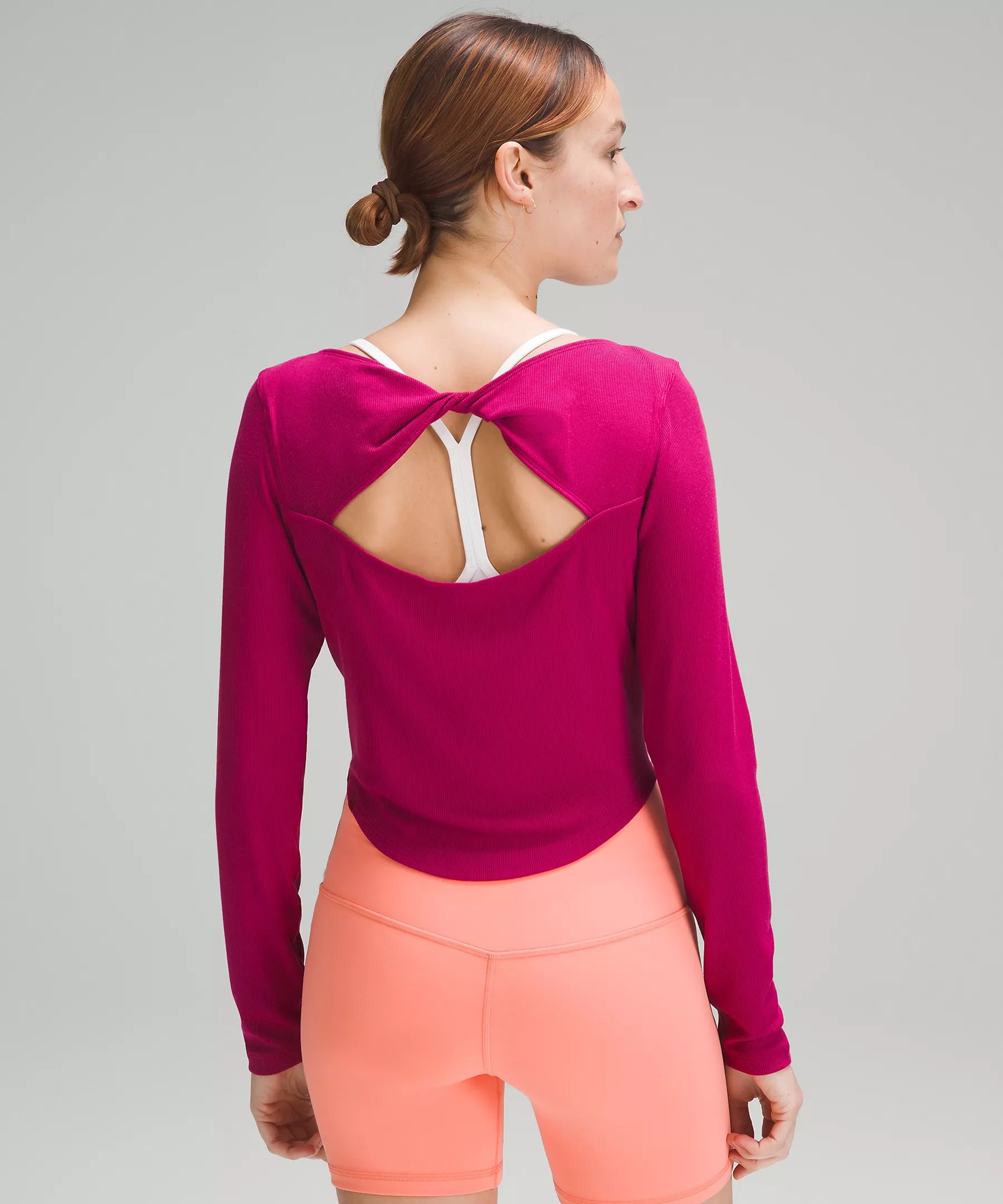Modal Silk Twist-Back Yoga Long-Sleeve Shirt | Lululemon (US)