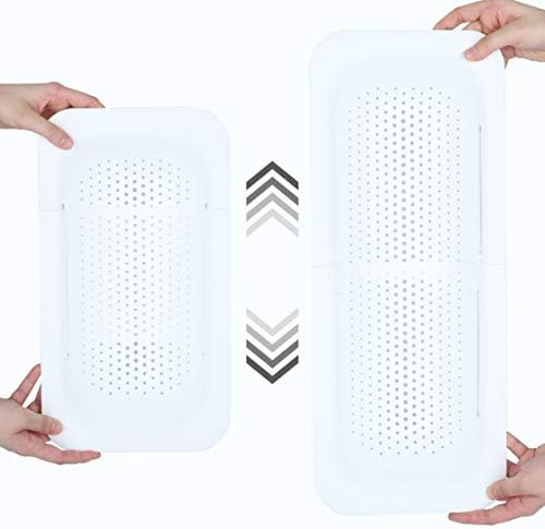 Blue Ginkgo's Over the Sink Colander Strainer Basket - Wash Vegetables and Fruits, Drain Cooked P... | Amazon (US)