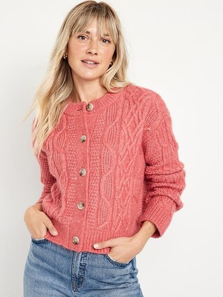 Cable-Knit Cardigan Sweater for Women | Old Navy (US)