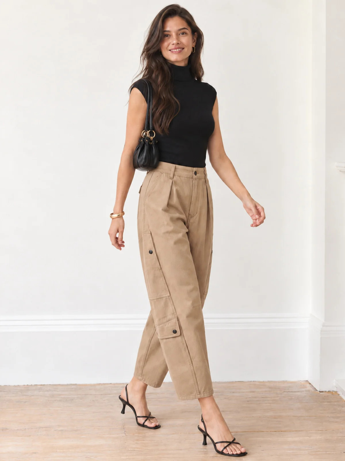 Barrel\u2011Fit Multi\u2011Pocket Cargo Jeans | Commense