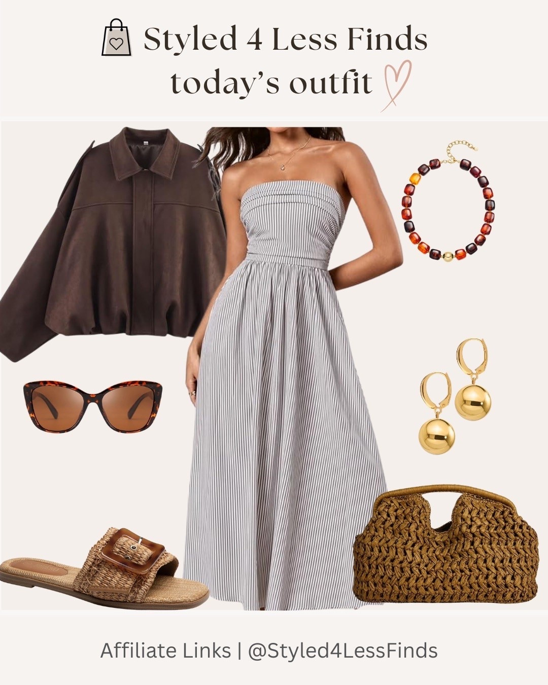 This striped maxi dress is the kind of piece that does all the work for you—comfortable, flattering, and effortlessly stylish. Paired with woven accessories, statement earrings, and a lightweight chocolate brown jacket for cooler mornings and evenings, it’s the perfect look for summer days that turn into patio nights.

✨ Style Tip:
When wearing a flowy maxi dress, add texture through your accessories. A woven bag, raffia sandals, or tortoise sunglasses instantly elevate the look while keeping it relaxed and seasonal.

#LTKcanada #LTKdresses #LTKover50style