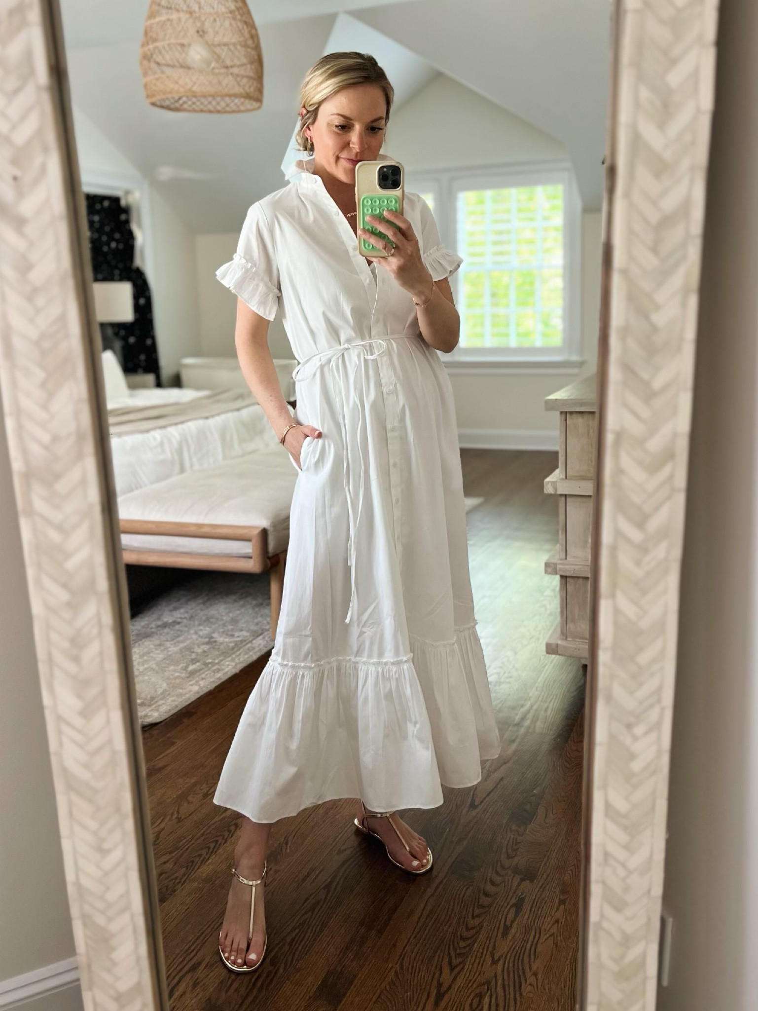 White maxi shirt dress size XS, I’m 5’5 

spring dress, summer dress, graduation dress, vacation dress 

#LTKSeasonal #LTKstyletip
