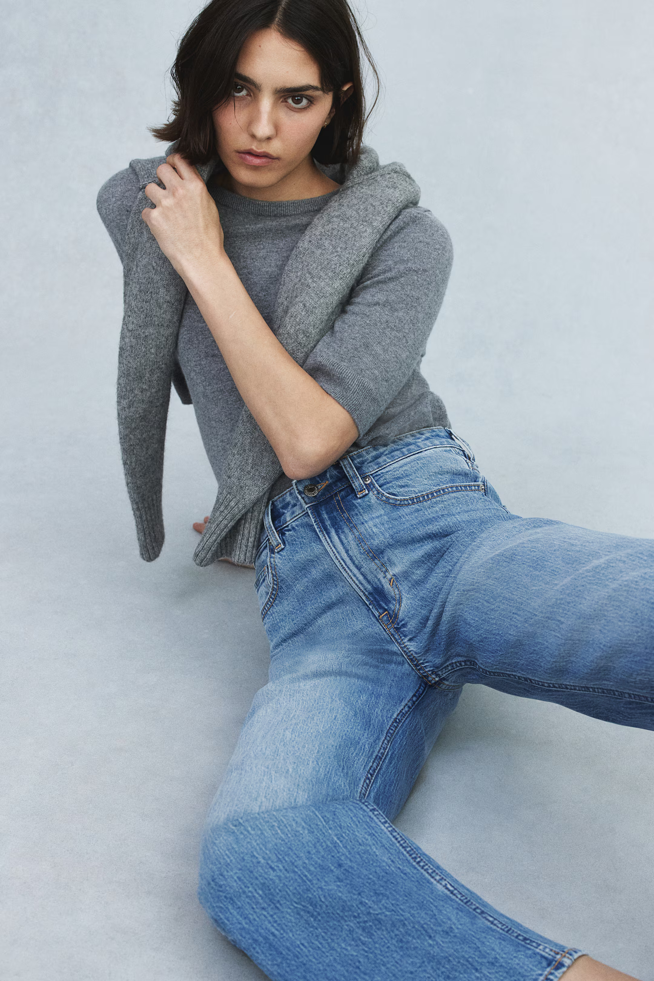 High Rise Wide Leg Cropped Jeans | H&M (US + CA)