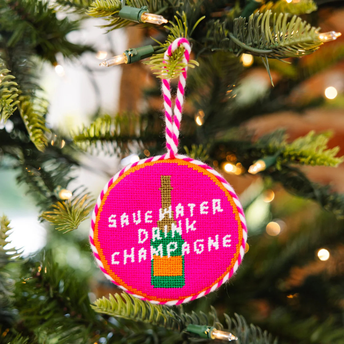 Furbish Studio Needlepoint Ornament - Save Water | Furbish Studio