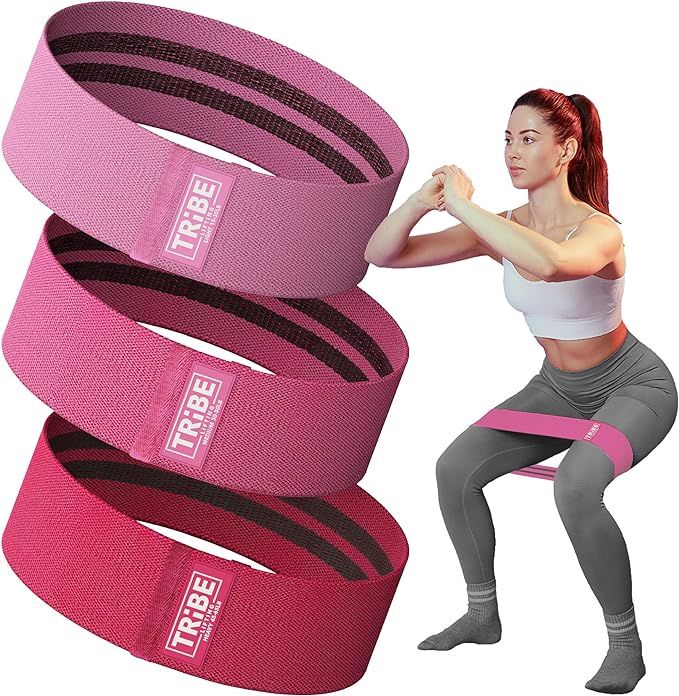Amazon.com: Fabric Resistance Bands Women and Men - Booty Bands for Women - Thigh Bands for Worko... | Amazon (US)