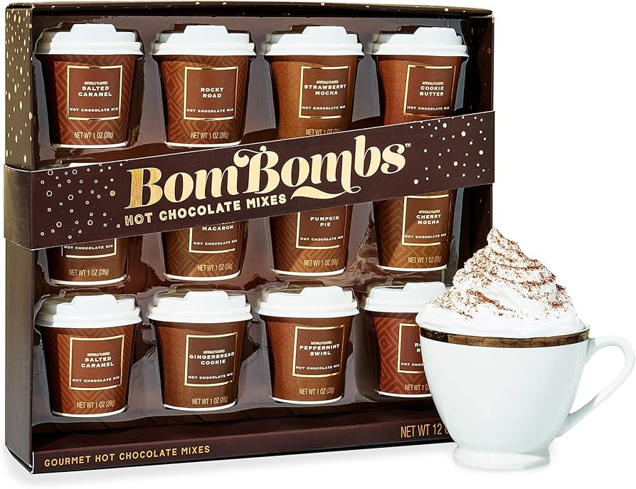 BomBombs Mini Hot Chocolate Gift Set in Signature Brown Packaging, Dessert Flavors Include Rocky ... | Amazon (US)