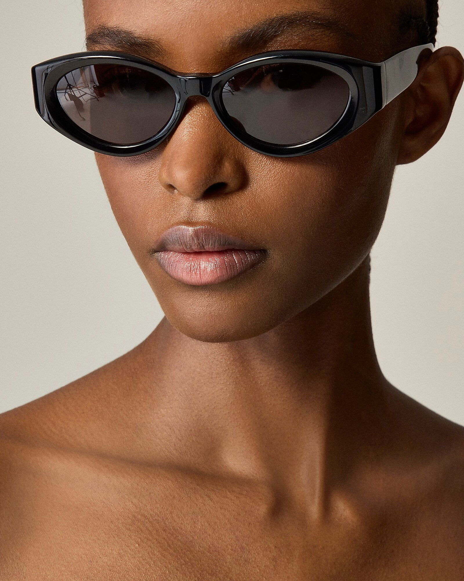Beveled oval sunglasses | J. Crew US
