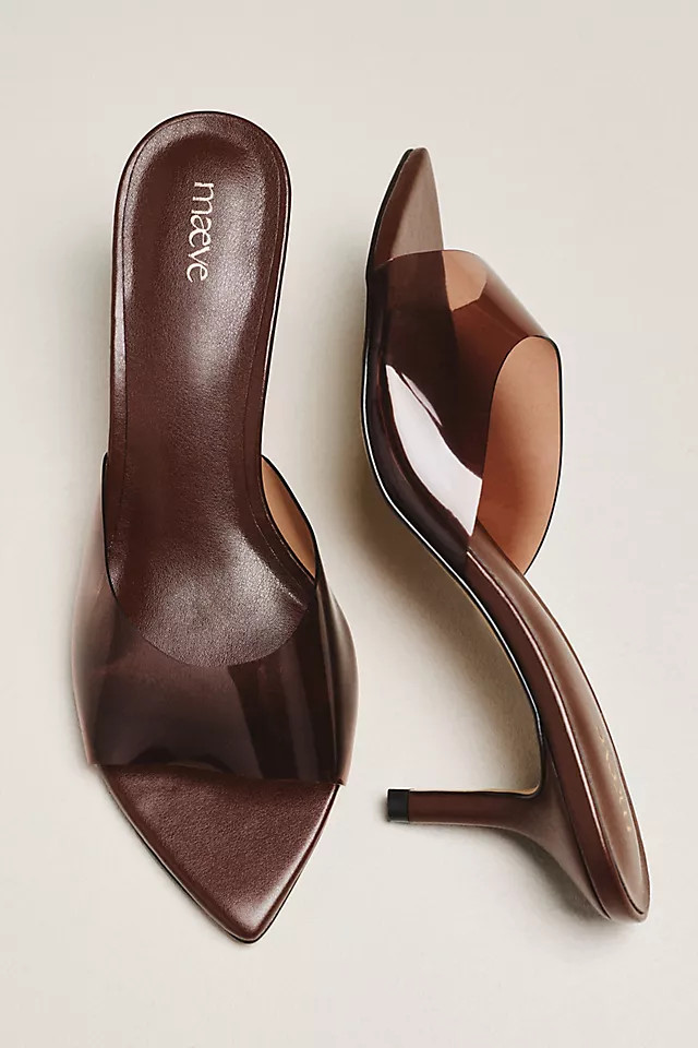 Gianna PVC Pointed-Toe Mule Heels | Anthropologie (US)