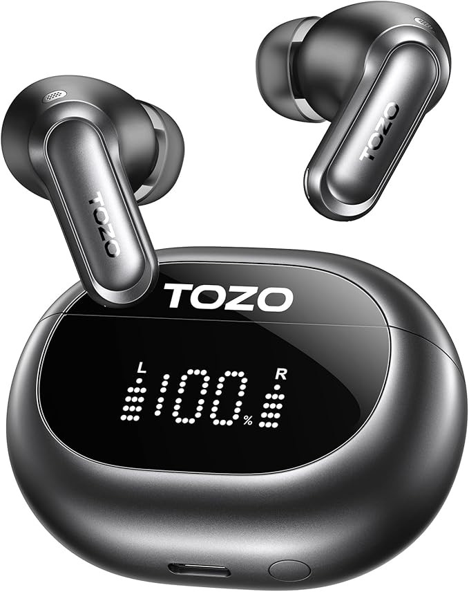 TOZO NC20 Active Noise Cancelling Wireless Earbuds, LDAC Hi-Res Sound Bluetooth Headphones, 6 Mic... | Amazon (US)