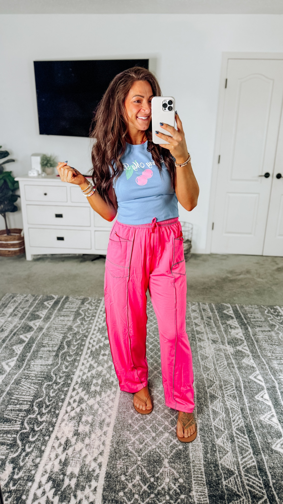 Cutest spring outfit. Sized up to the medium in this baby tee 

#LTKPetite #LTKOver40 #LTKootd