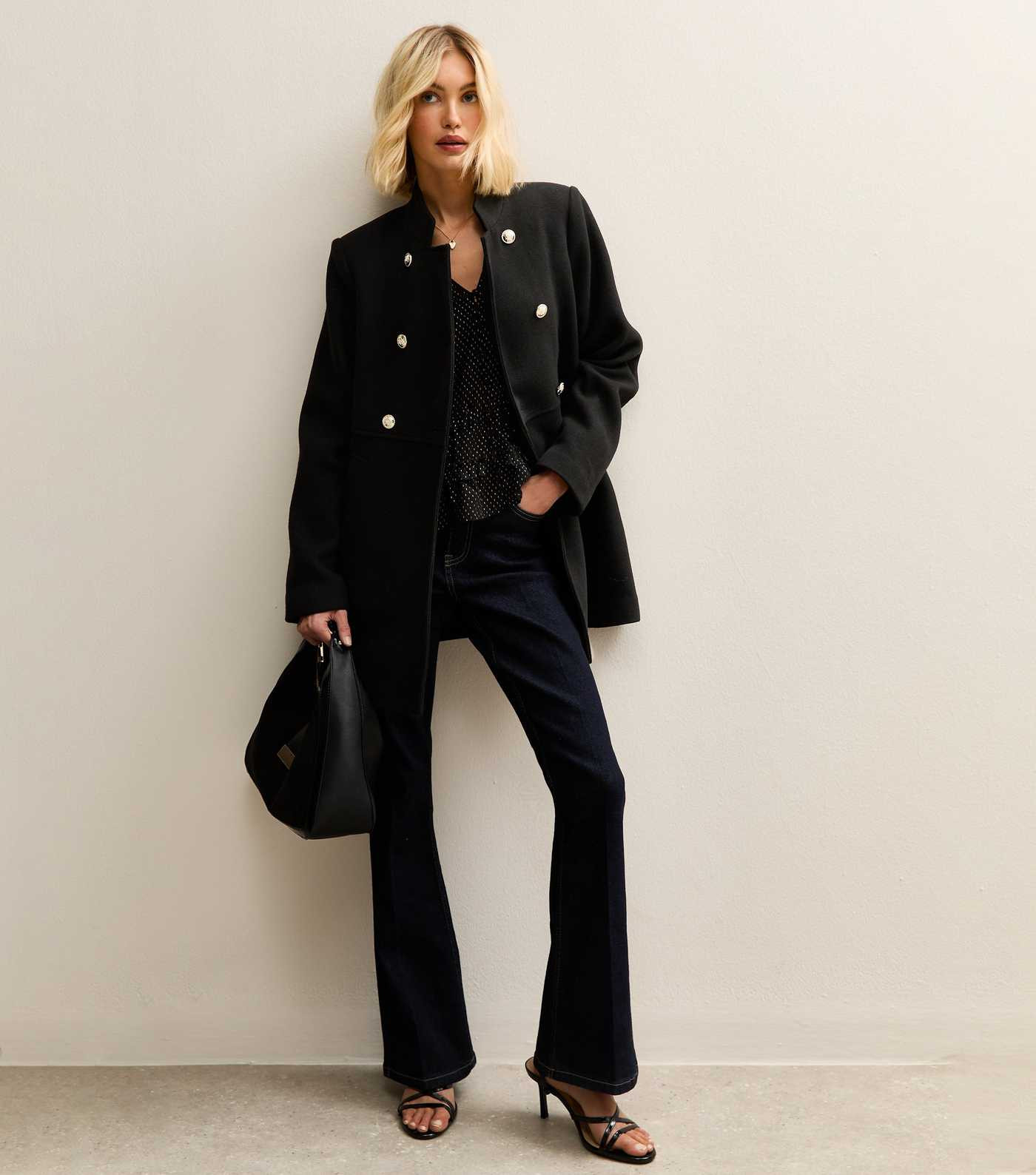 Black Double Breasted Coat | New Look | New Look (UK)