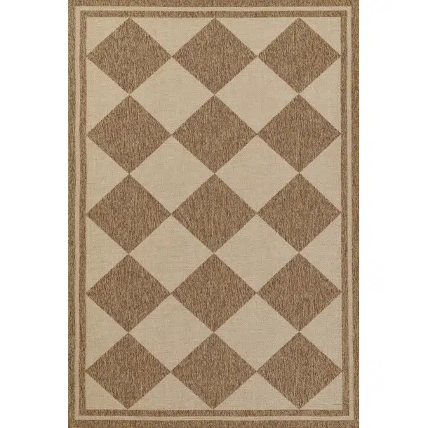 Erin Gates by Momeni Saybrook Diamond Natural Indoor / Outdoor Area Rug | Wayfair North America