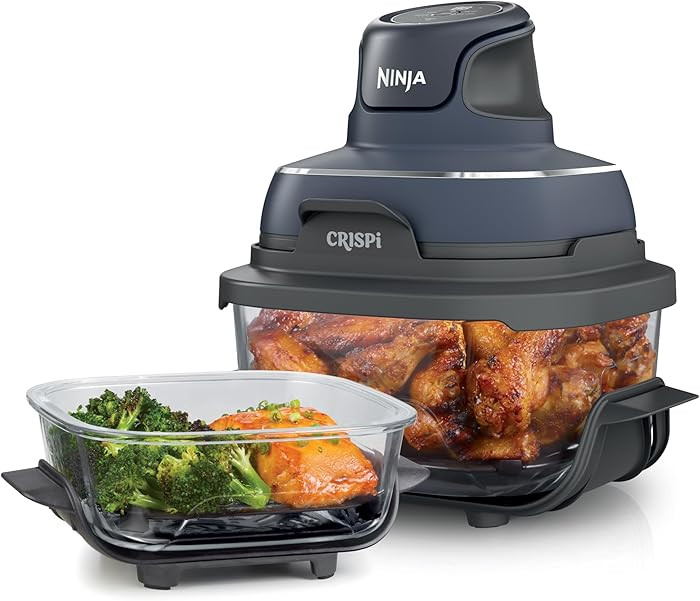 Ninja Crispi 4-in-1 Glass Air Fryer | 450°F | Non-Toxic | 4QT & 6-Cup Glass Containers w/Lids | ... | Amazon (US)