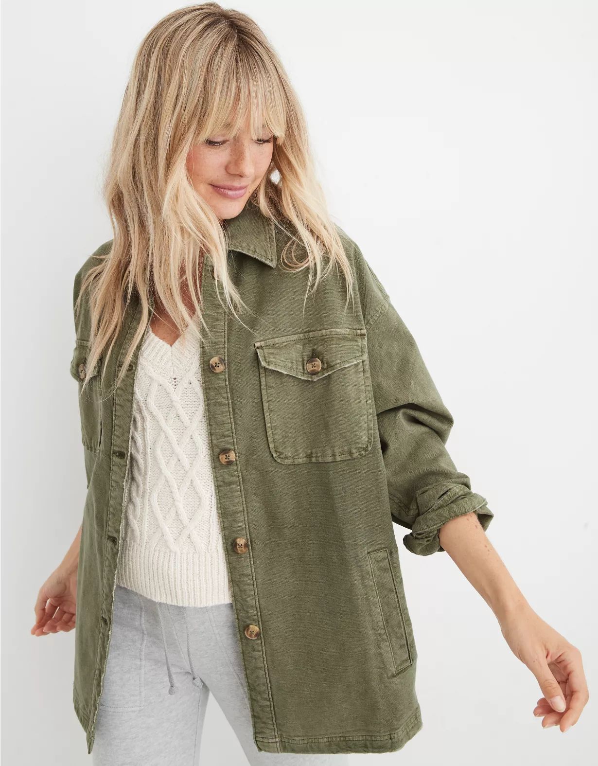 Aerie Military Shacket | American Eagle Outfitters (US & CA)