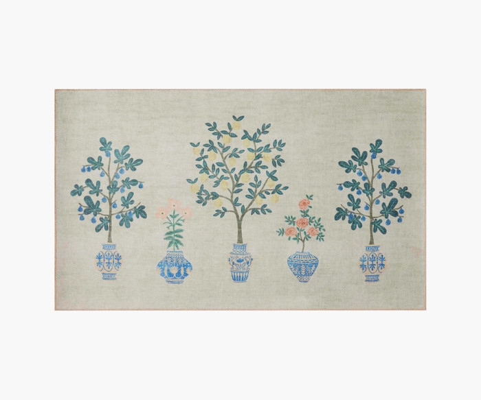 Topiary Ivory Non-Slip Rug | Rifle Paper Co.