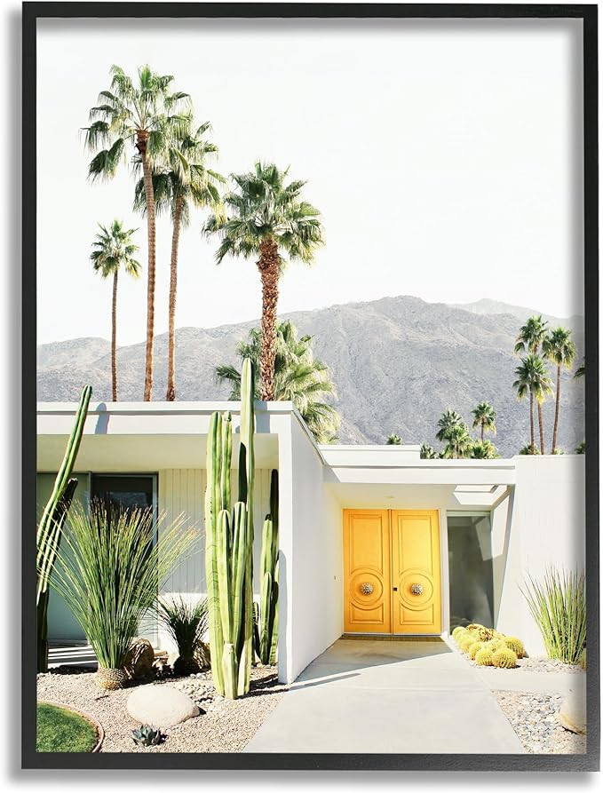 Stupell Industries Palm Springs House Photography Black Framed Giclee Art Design by Sisi and Seb | Amazon (US)