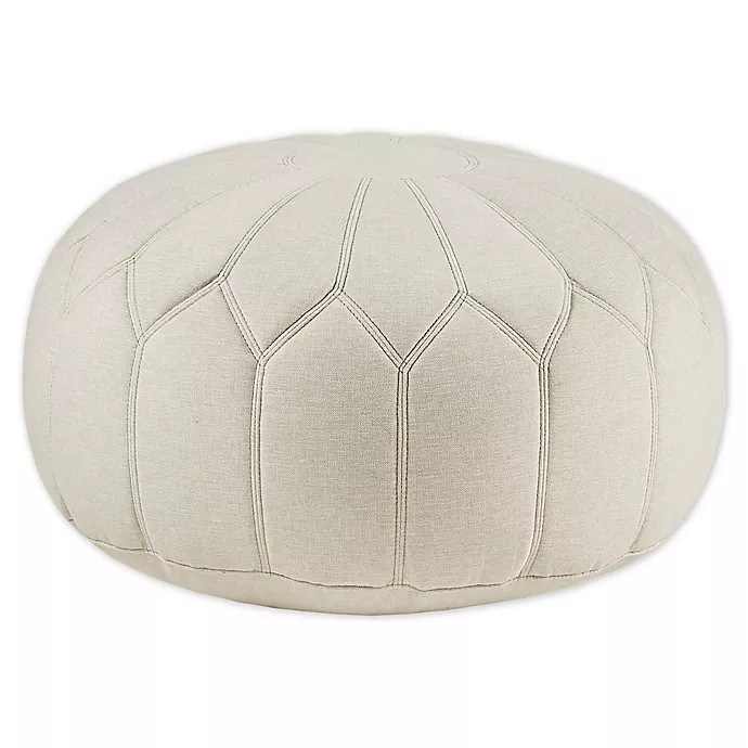 Madison Park Kelsey Round Pouf Ottoman | Bed Bath & Beyond