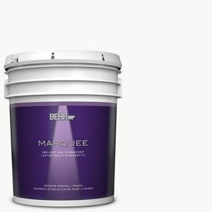 BEHR MARQUEE 5 gal. Ultra Pure White Eggshell Enamel Interior Paint & Primer-245005 - The Home De... | The Home Depot