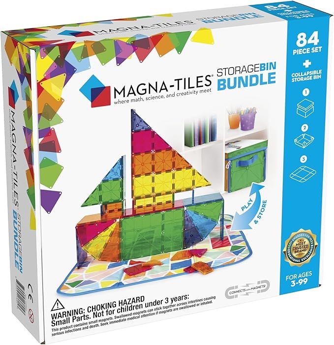 Magna-Tiles 84-Piece Storage Bin Bundle | Amazon (US)