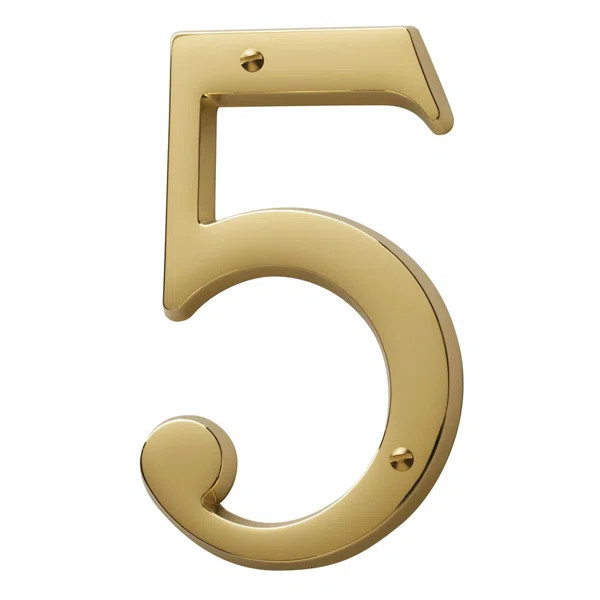 4.75" H Brass House Number | Wayfair North America