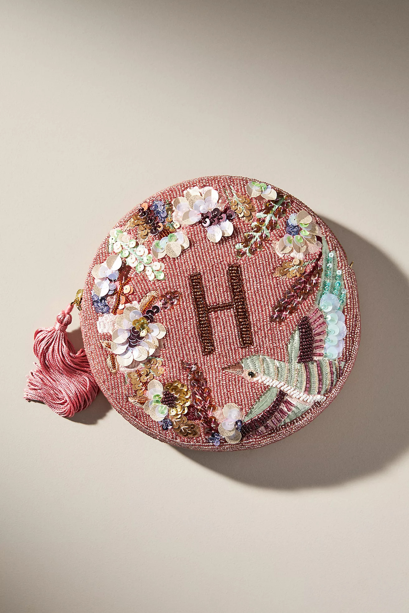 Holiday Monogram Embellished Pouch | Anthropologie (US)