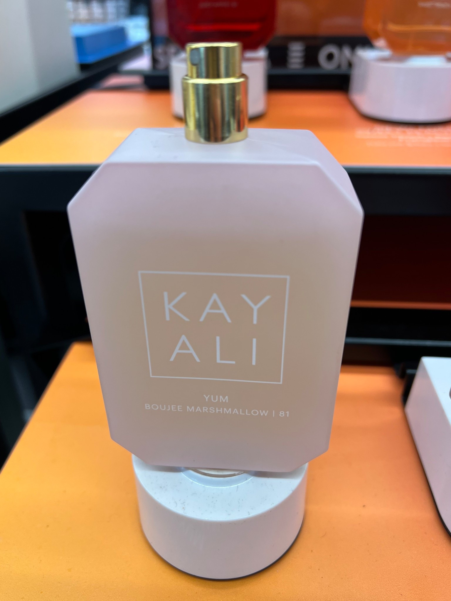 This perfume smells soo good! It has notes of strawberry and marshmellow. It’s fruity and sweet while also being warm. Highly recommend! #perfume #beauty #kayali #fragrance #scent 

#LTKSeasonal #LTKBeauty