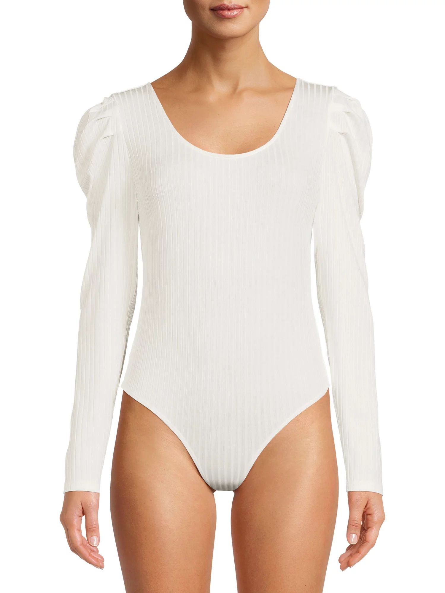 Time and Tru Women's Puff Sleeve Bodysuit - Walmart.com | Walmart (US)