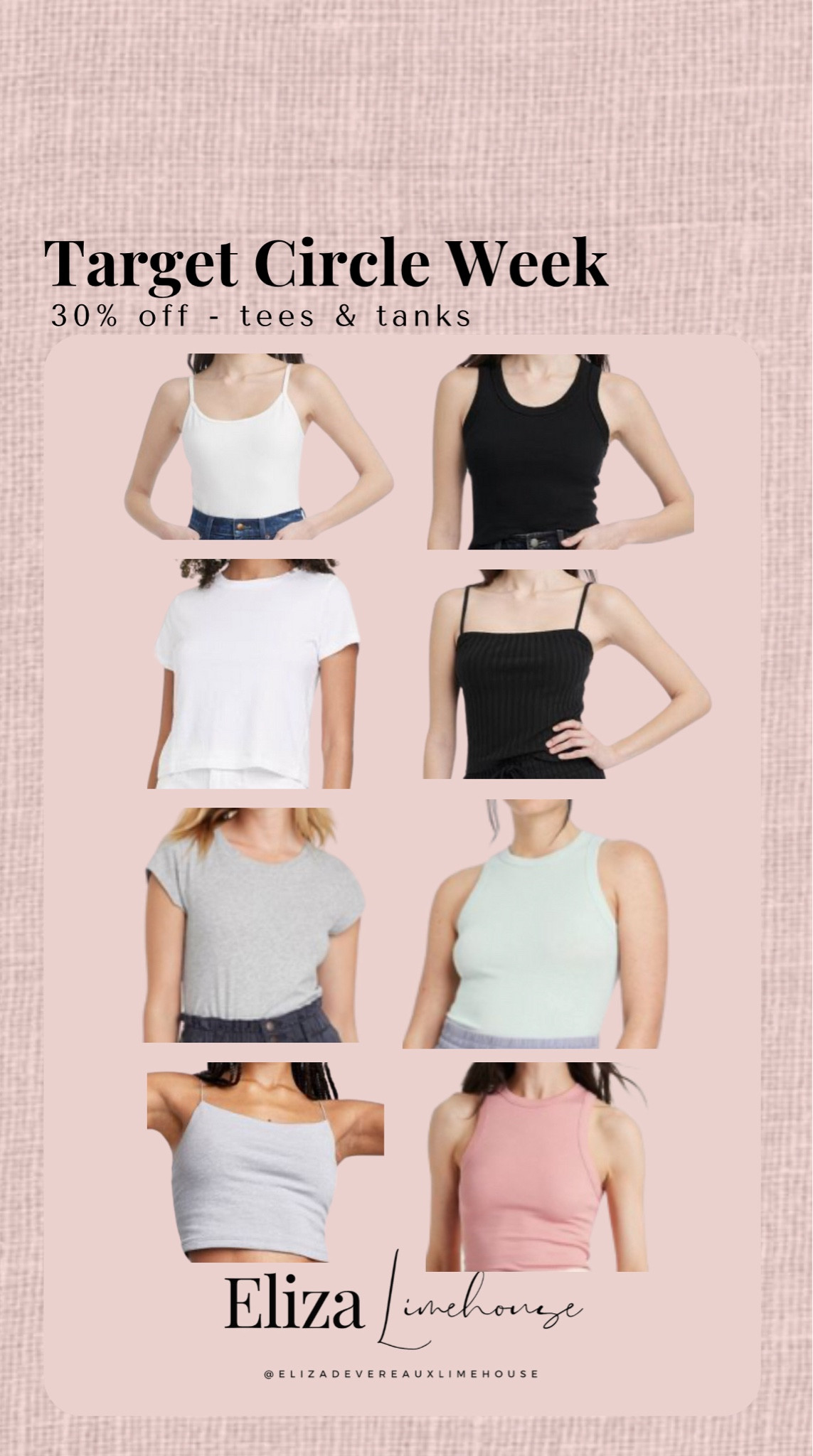 Target Circle Week - 30% off tees & tanks!

Target circle week, tees, tanks, target tops, target style

#LTKFindsUnder100 #LTKSummerSales #LTKStyleTip