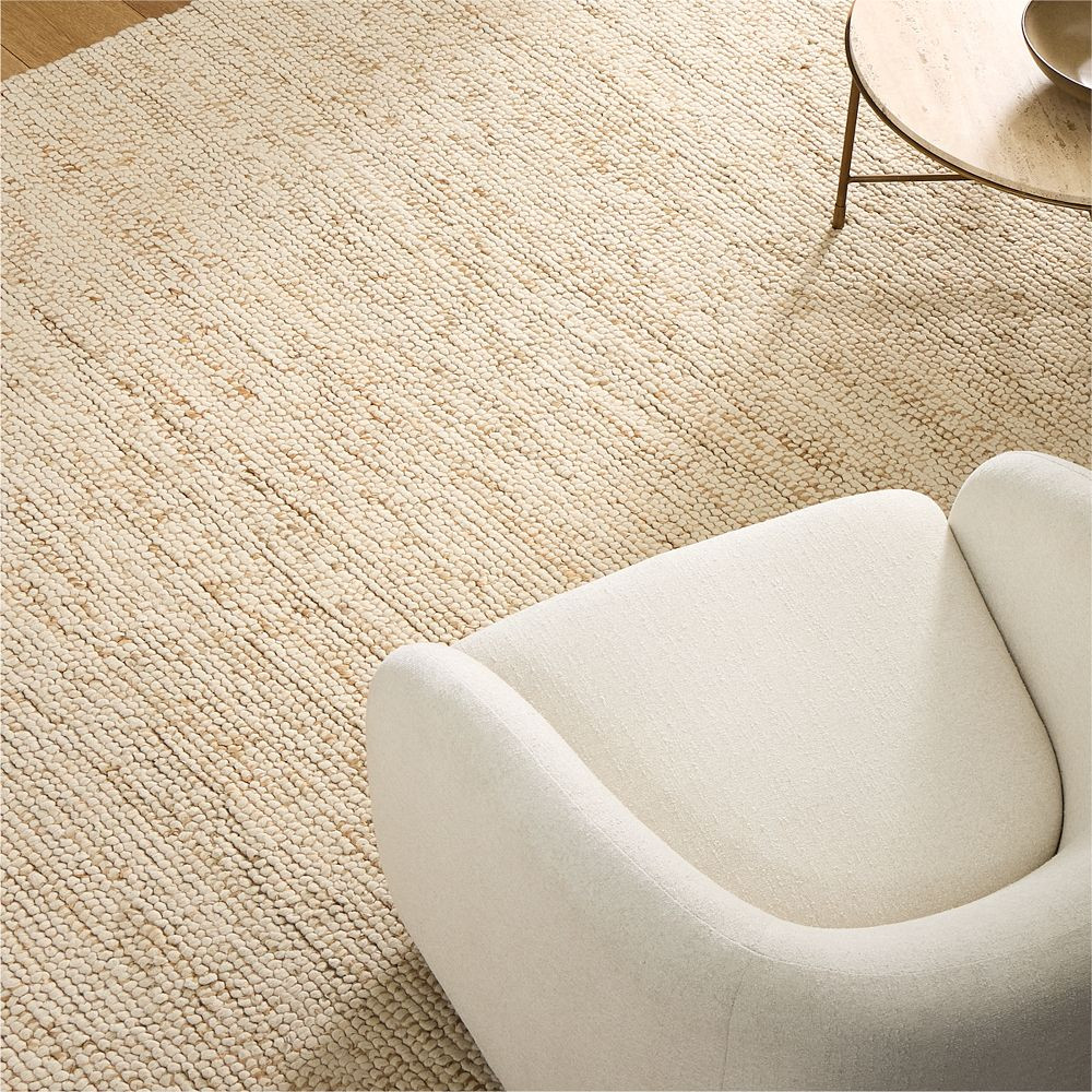Mini Pebble Wool Jute Rug | West Elm (US)