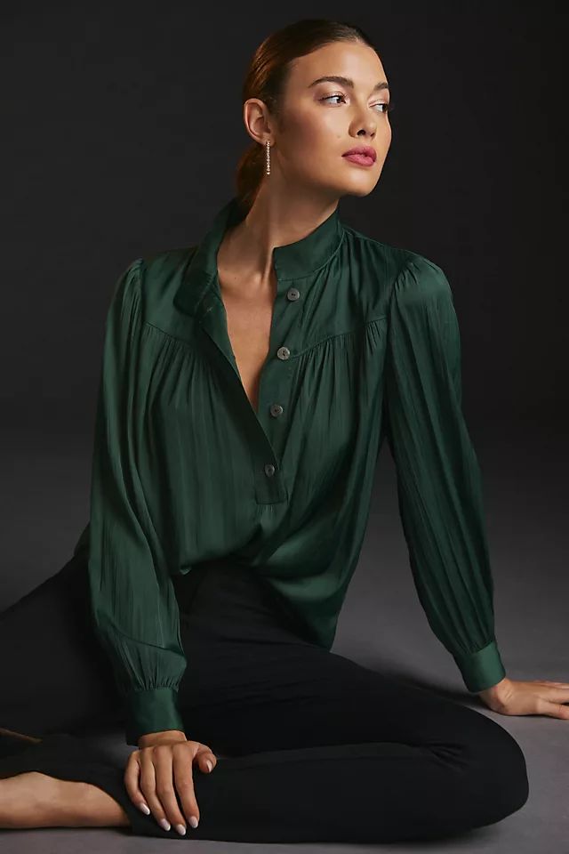 Relaxed Shimmer Blouse | Anthropologie (US)