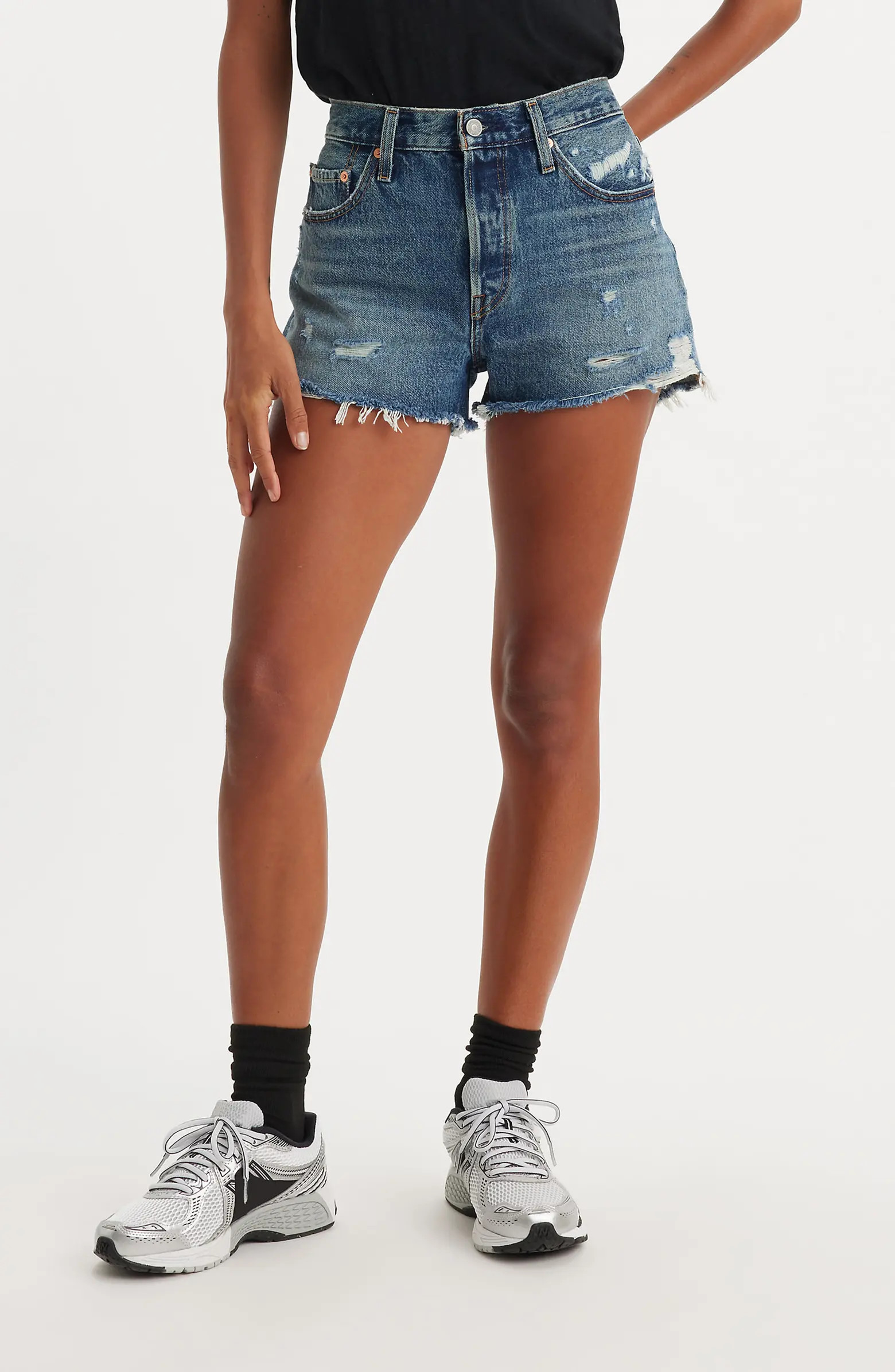 501® Original High Waist Cutoff Denim Shorts | Nordstrom