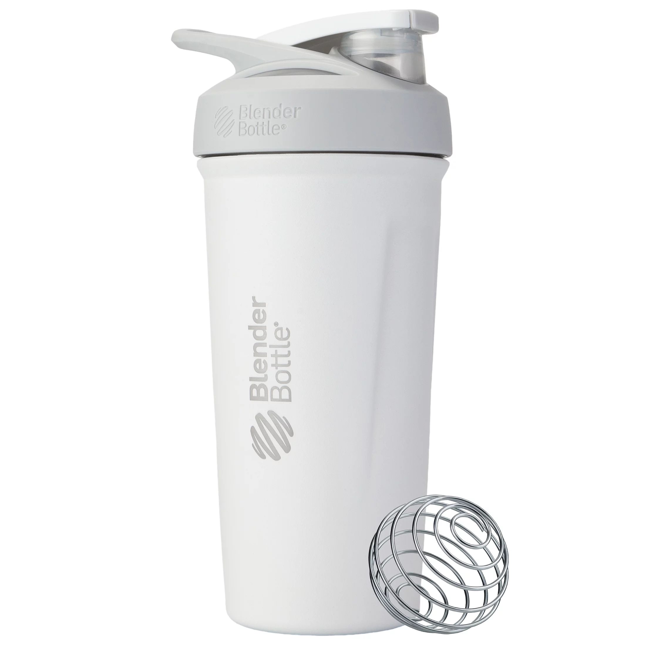 BlenderBottle Strada Insulated Stainless Steel Shaker Cup with Flip Cap, 24oz, White | Walmart (US)