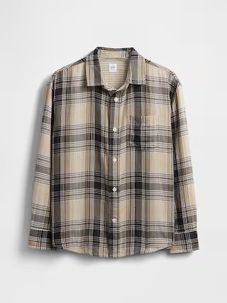 Kids Relaxed Plaid Shirt | Gap (US)